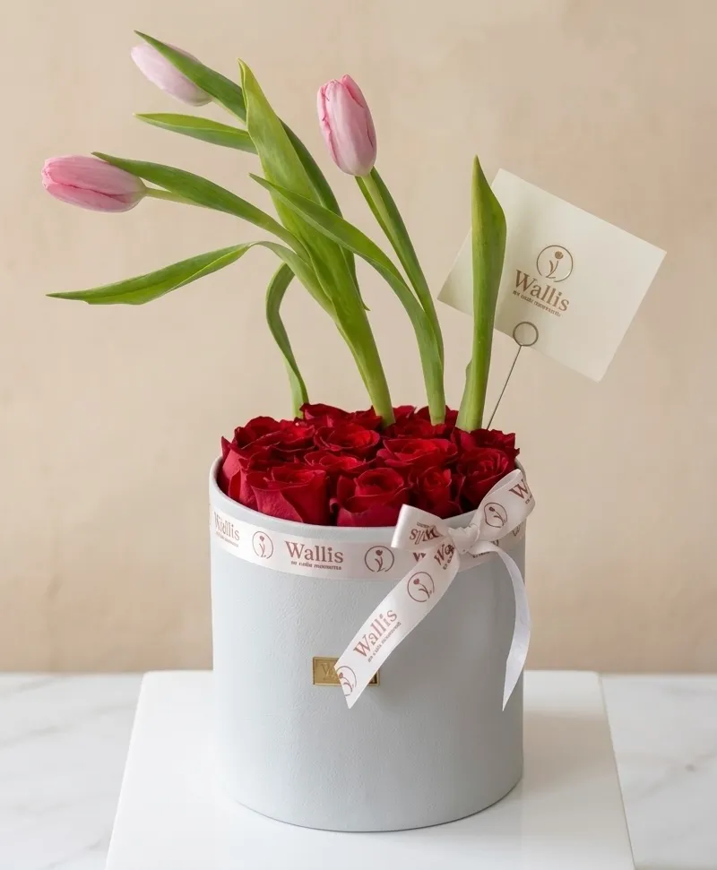 Box circular c/tulipanes