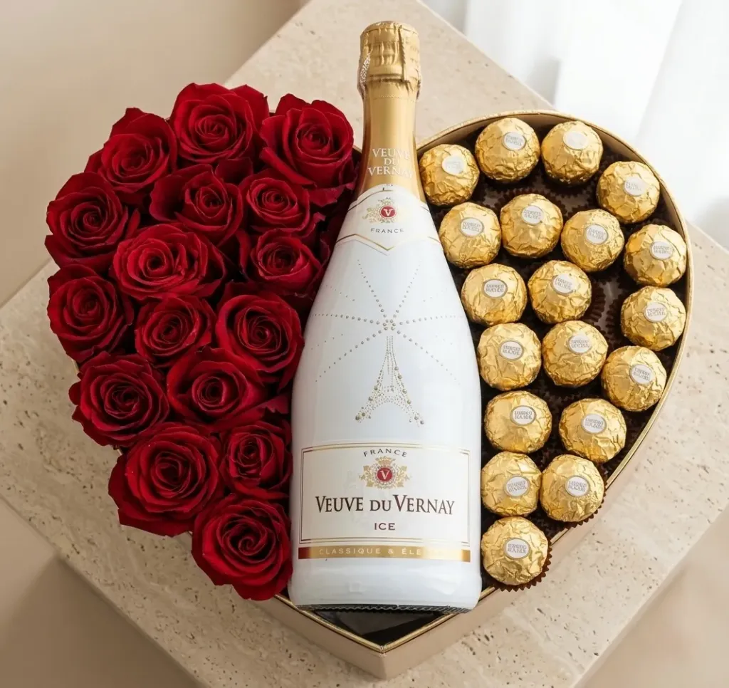 Caja corazon, bombones deluxe