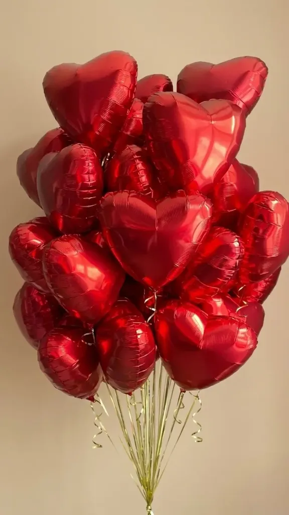 Globos helio forma corazon