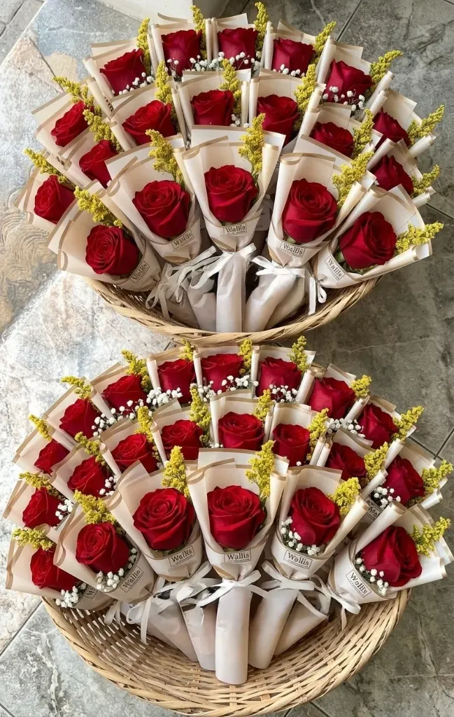 Rosas arregladas individuales